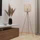 image 1 of EGLO Romazzina Sandy-coloured Caged Tripod Floor Lamp | Cream