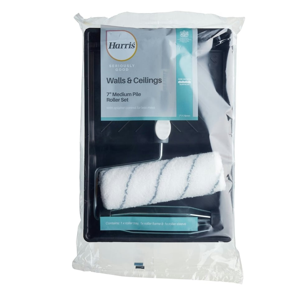 image 1 of Harris Seriously Good Walls and Ceilings 7 Inch Roller Set - Black/White - One Size