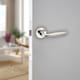 image 2 of Polished Nickel URFIC Rouen Lever Door Handles | Red | Pink | 4