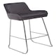 image 1 of Tamzin Grey Velvet Bar Chair With Low Arms Grey