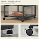 image 4 of HOMCOM Mobile Printer Stand with Storage Printer Table for Home Office Black