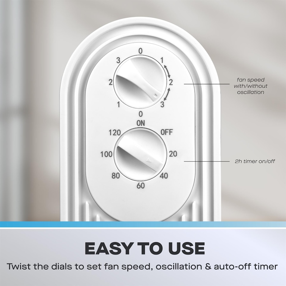 image 1 of Daewoo 30 Inch Oscillating Tower Fan With Timer White