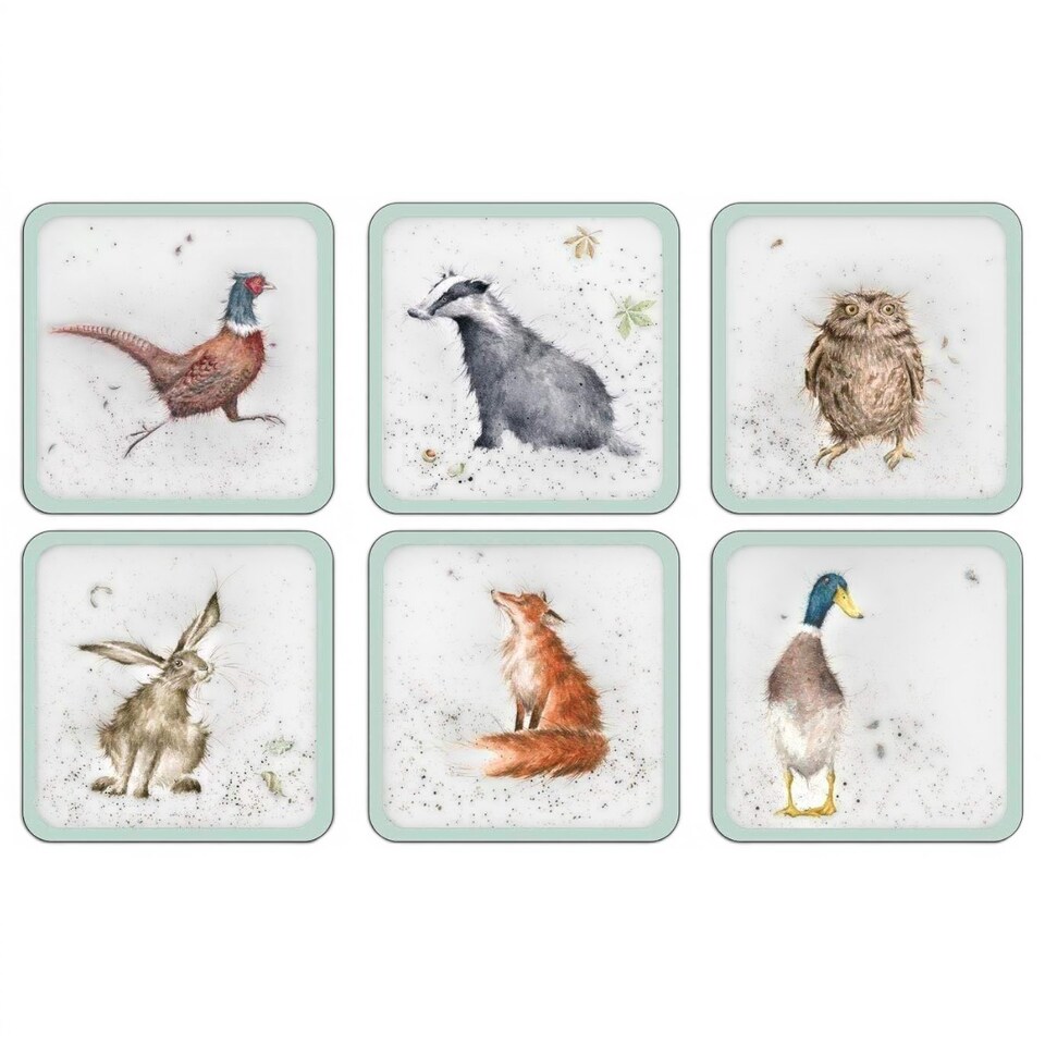 Wrendale Designs Set of 6 Woodland Design Coasters