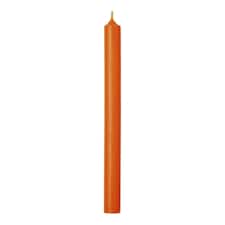IHR Dinner Candle Tall Solid Coloured Unscented 25cm Orange