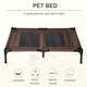 image 3 of PawHut Large Pet Cot Portable Dog Cat Sleep Bed Elevated Camping Outdoor Brown