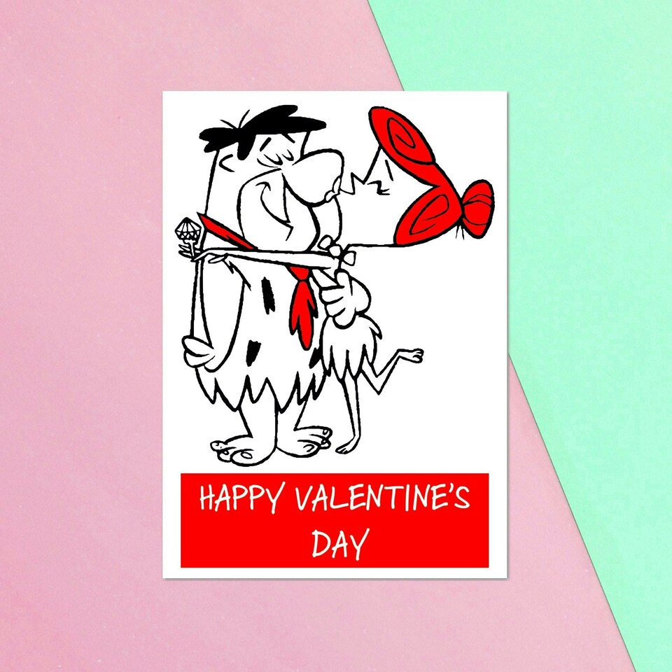 Official Flintstones Valentines Greetings Card