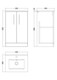 image 2 of Balterley Modern Bathroom 2 Soft Close Door & Minimalist Floor Standing Vanity Unit Basin | Grey | Soft Black | 815 x 500 x 390mm