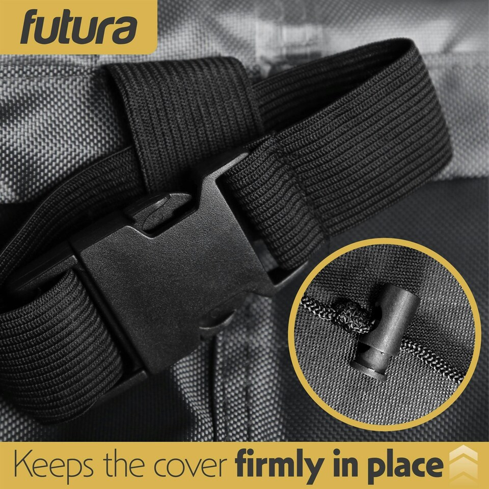 image 1 of Futura V Shape 215x215x80cm Waterproof Garden Furniture Cover 420D Black