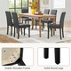 image 6 of Yaheetech Set of 2 Faux Leather Dining Chairs Grey | Dark Grey