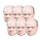 image 1 of Winston Churchill Cardboard Face Masks - Pack of 6 Multi