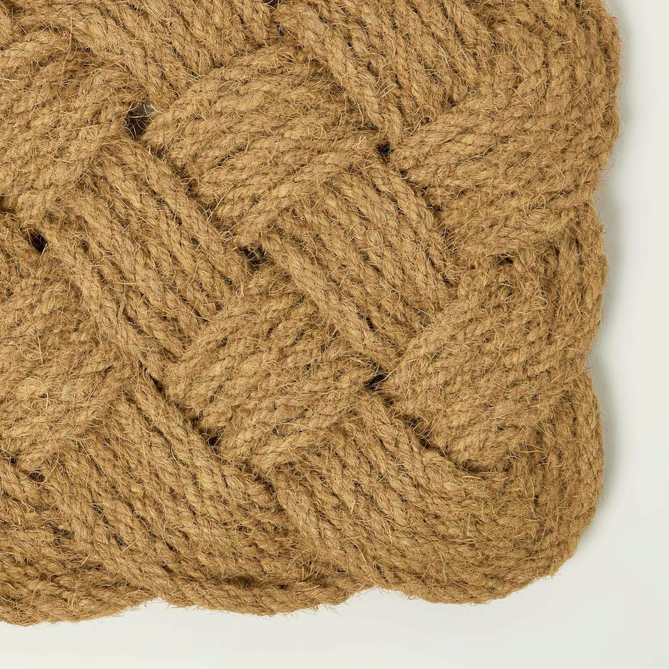 image 1 of Homescapes Knotted Coir Doormat - 75 x 45 cm