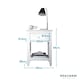 image 4 of Torsby Bedside Table with Drawer in White