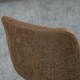 image 6 of HOMCOM Set Of 2 Microfibre Retro Tub Bar Stools Metal Frame Footrest Seat Brown