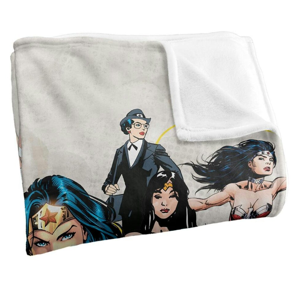 image 1 of Wonder Woman Character Montage Blanket - Multicoloured - One Size