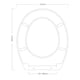 image 3 of Showerdrape Norfolk Soft Close White Oak Wooden Toilet Seat