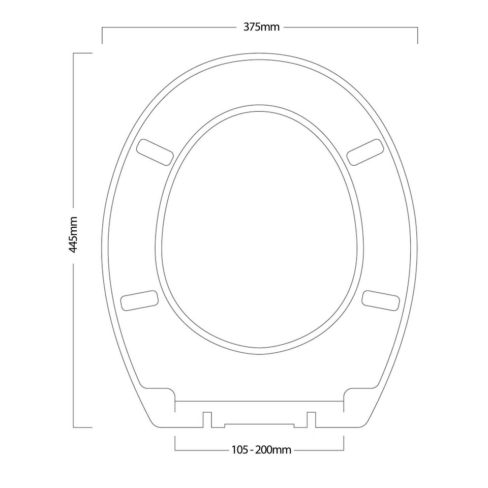 image 1 of Showerdrape Norfolk Soft Close White Oak Wooden Toilet Seat