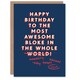 image 1 of Most Awesome Bloke In The World Cheeky For Him Funny Birthday Card