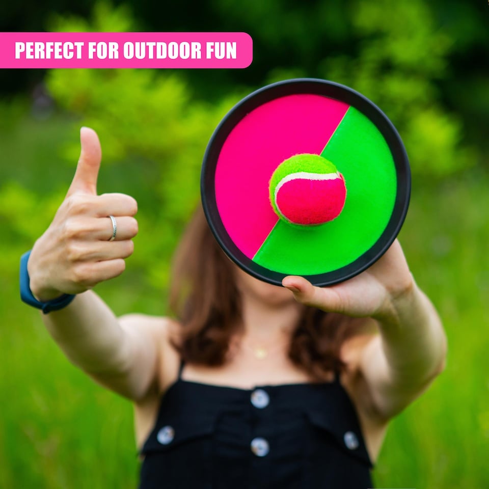image 1 of The Magic Toy Shop Toss and Catch Ball Set Outdoor Activity for Kids and Family Fun