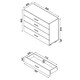 image 7 of Lido 4 Drawer White Gloss Chest of Drawers - White High Gloss Bedroom Storage with Matte Silver Handles | White | White | 1