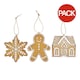 image 1 of Something Different Gingerbread Hanging Decoration (Pack of 3) - Brown - One Size