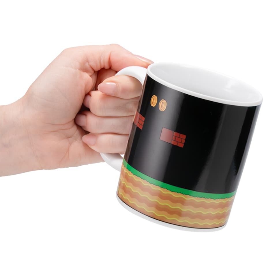 image 1 of Super Mario Bros Heat Changing Mug 300ml Ceramic Coffee Cup Official Nintendo Gamer Collectible Gift Paladone