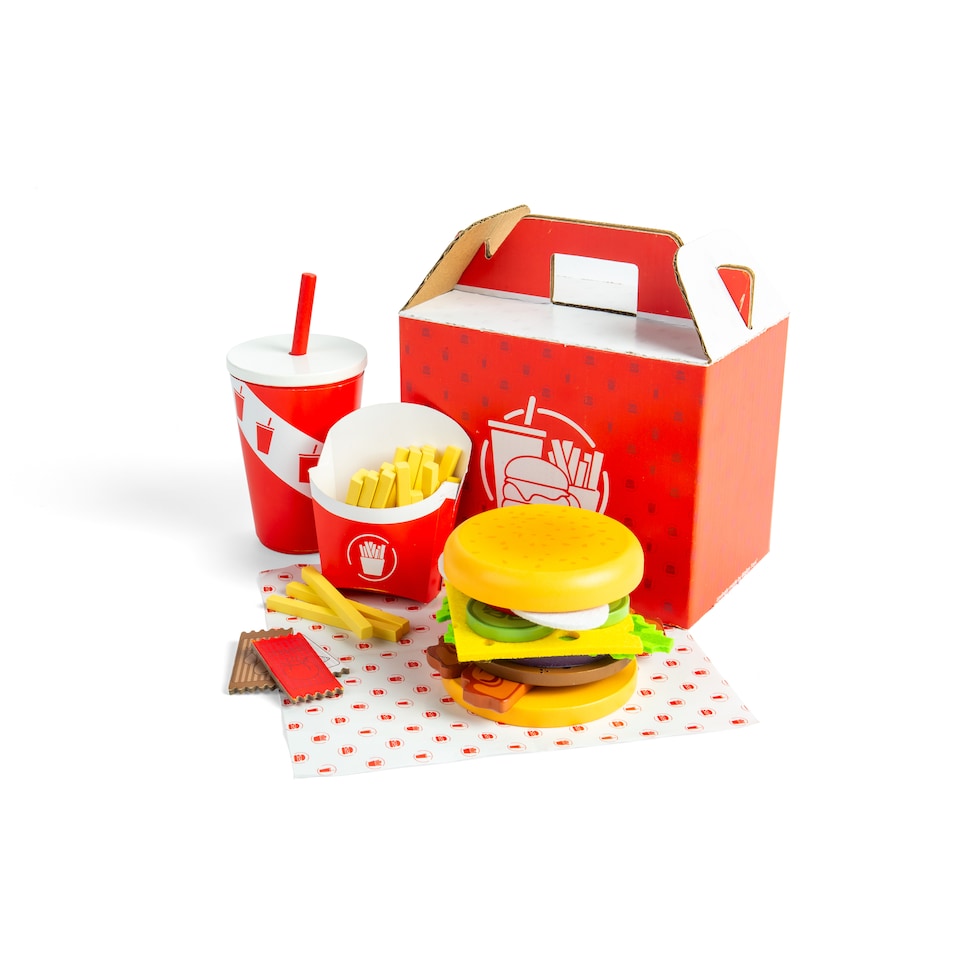 image 1 of Burger and Fries Set