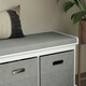 image 6 of HOMCOM Shoe Bench with 3 Fabric Baskets, Shoe Storage Bench with Seat Cushion, Shoe Cabinet for Entryway, Hallway, Living Room, Bedroom | White
