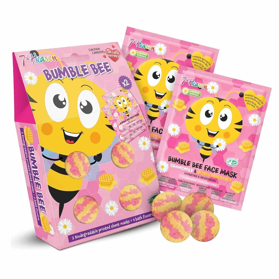 7th Heaven - Bumble Bee Face Mask & Bath Fizzer Set