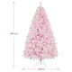 image 3 of Yaheetech 183 cm Tall Unlit Flocked Artificial Christmas Tree Pink