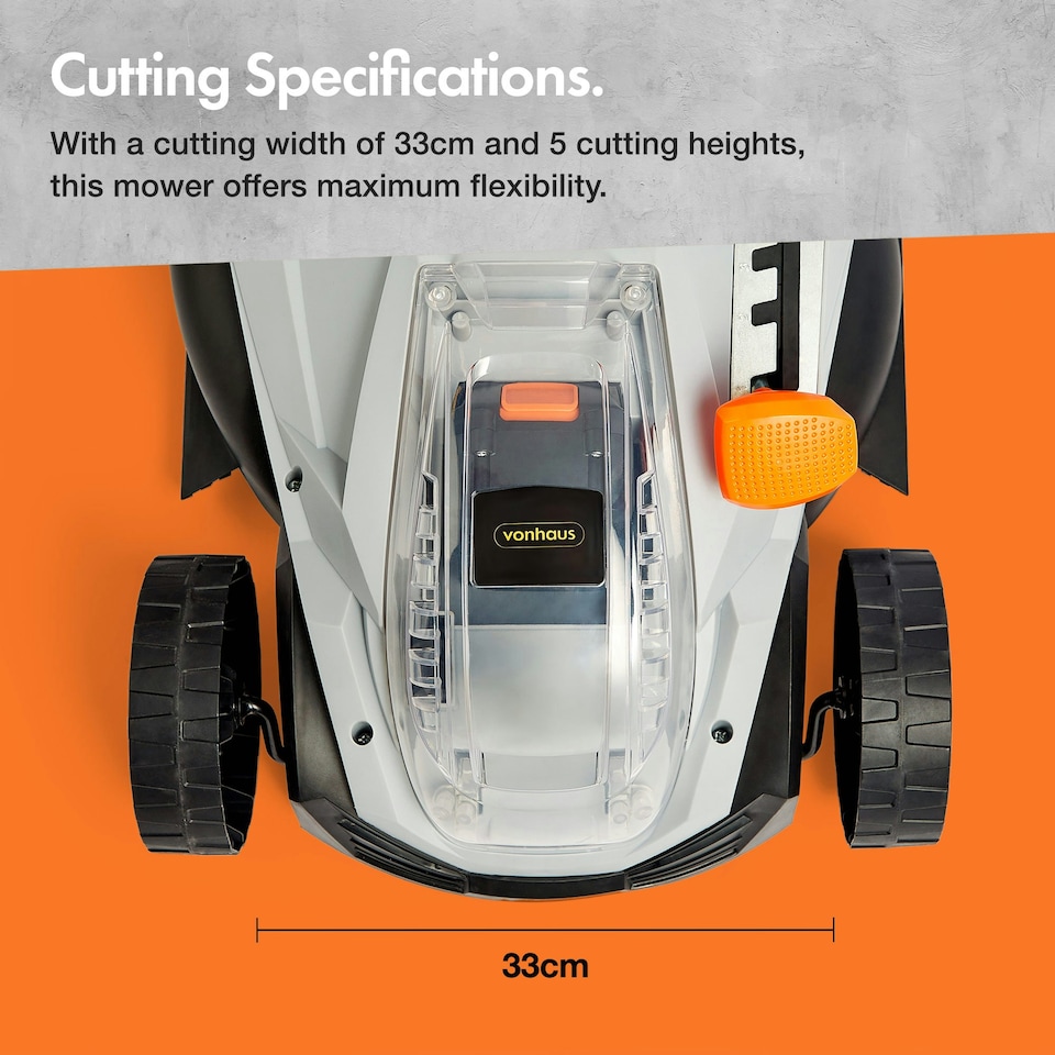 image 1 of VonHaus Cordless Lawnmower with 40V Battery