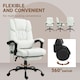 image 8 of Vinsetto PU Massage Office Chair Height Adjustable Computer Chair White