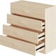 image 1 of Alivio 4 Drawers Bedside Storage Cabinet for Bedroom, Living Room, Dressing Room (Wooden)