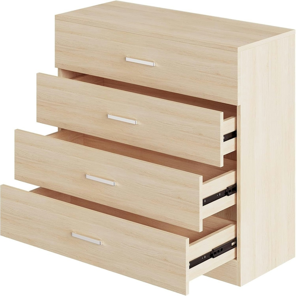 image 1 of Alivio 4 Drawers Bedside Storage Cabinet for Bedroom, Living Room, Dressing Room (Wooden)