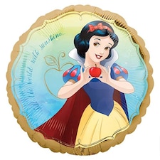 Snow White Once Upon A Time Disney Princess Round Foil Helium Balloon 43cm / 17 in | White