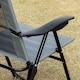 image 9 of Outsunny Set of 2 Portable Folding Recliner Metal Outdoor Patio Chaise Lounge Chairs with Adjustable Backrest, Grey