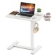 image 1 of COSTWAY Height Adjustable Computer Table with Cup Holder White White