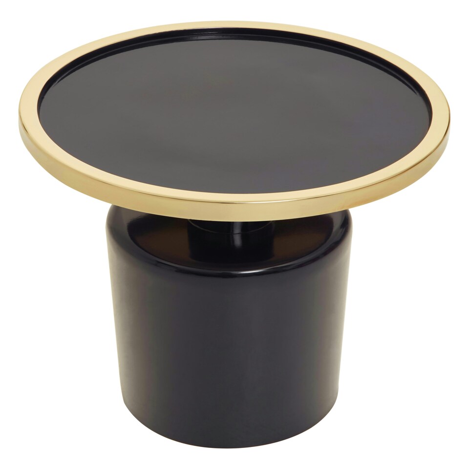 image 1 of Interiors by Premier Elva Navy And Gold Side Table
