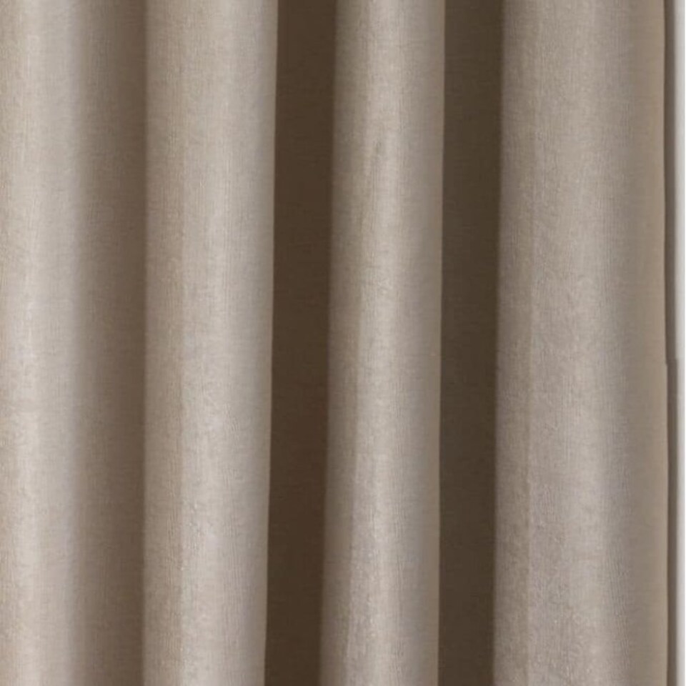 Luxe Textured Woven Blackout Eyelet Curtains 228cm x 183cm Natural Brown | Natural