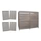 image 2 of 1.35m x 1.14m Large Grey Wooden Outdoor Garden Double Wheelie Bin Store Storage for 2 Bins with Back Panels