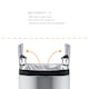 image 4 of Simplehuman 40L Slim Butterfly Recycling Kitchen Pedal Bin, Brushed Stainless Steel