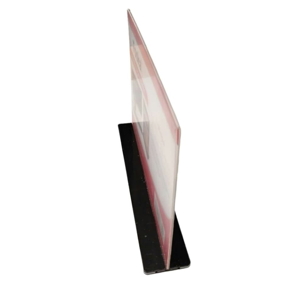 image 1 of Vertical Design T-Shape Acrylic Sign Holder 14.8 x 21cm
