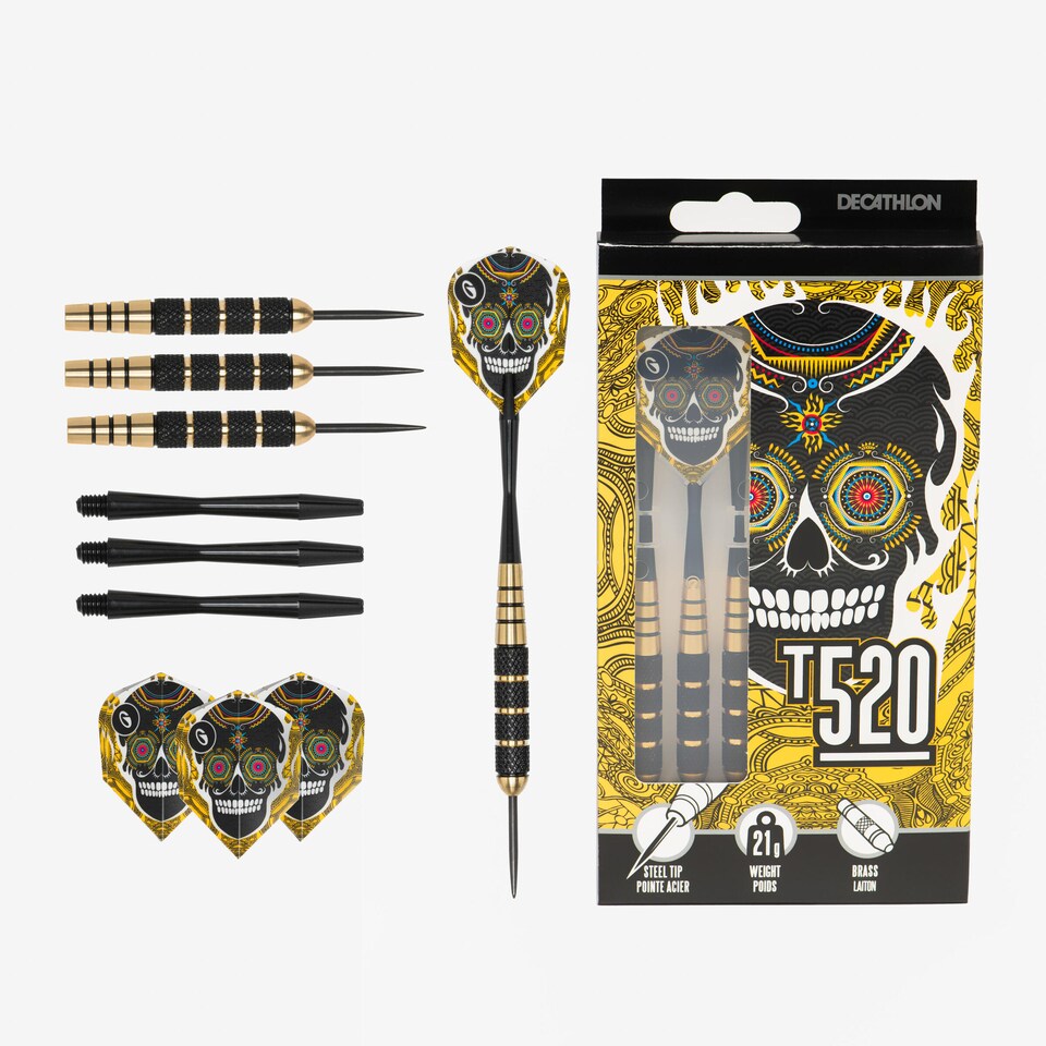 image 1 of Decathlon T520 Steel-Tipped Darts Tri-Pack