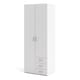 image 3 of Space Wardrobe 2 Doors 3 Drawers in White 2000