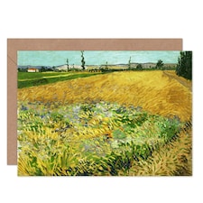 Vincent Van Gogh Wheatfield Blank Art Card