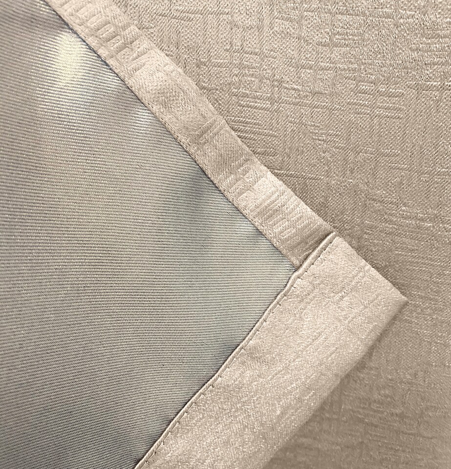 image 1 of Enhanced Living Vogue Cream 46 x 54 inch (117x137cm) Eyelet Thermal Noise reducing Dim Out Curtains (PAIR)