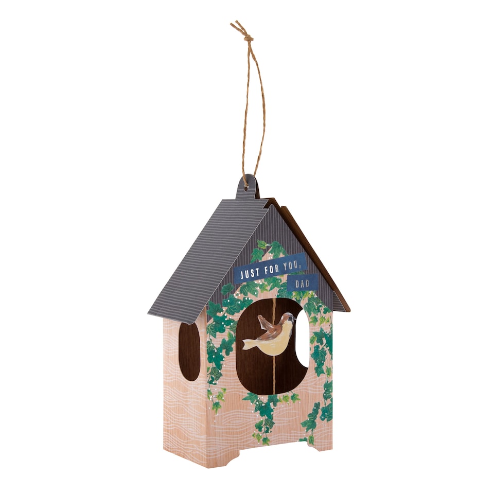 image 1 of Hallmark Father's Day Card For Dad - 3D Pop-Up Birdhouse Design