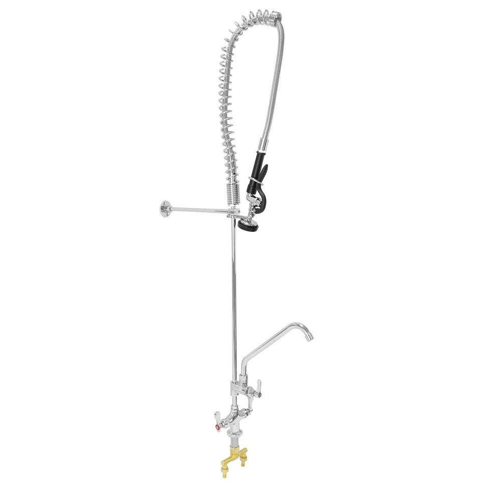 image 1 of KuKoo Commercial Sink & Pre-Rinse Tap - Left Hand Drainer Silver