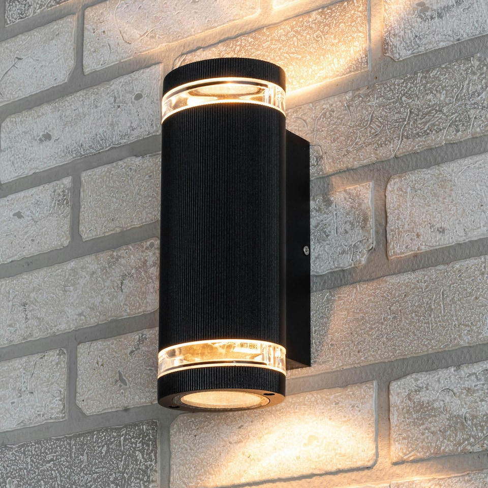 image 1 of BHS Murray Up and Down Outdoor Wall Light, Black