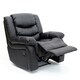 image 3 of Chester Bonded Leather Manual Recliner Chair with Heat And Massage (Black)