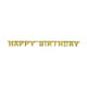 image 1 of Unique Party Happy Birthday Banner - Gold - One Size